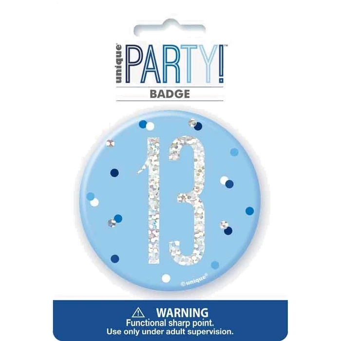 3In Glitz Blue 13 Badge