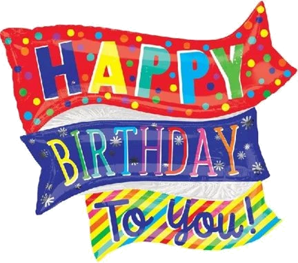 Happpy B/Day Fun Flags Supershape