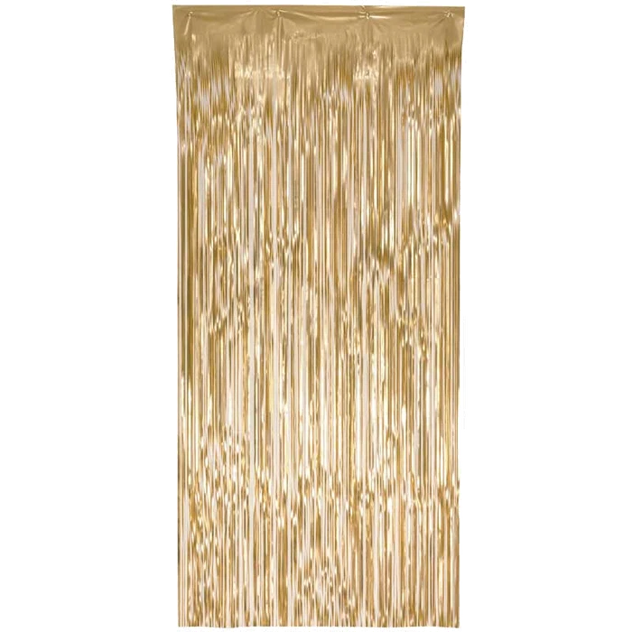 Matte Metallic Gold Foil Door Curtain