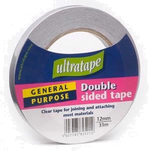 Ultratape Clear D/Sided Tape 12X33M