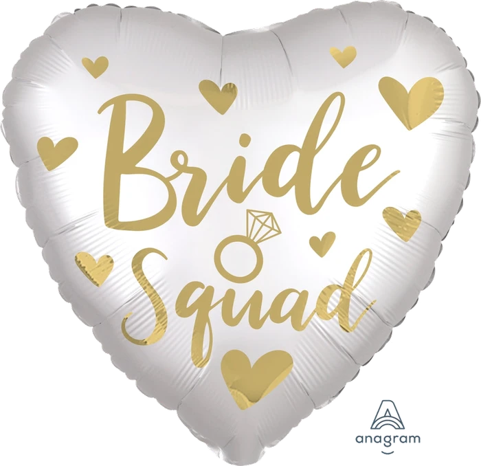 18In Satin Bride Squad Foil Balloon