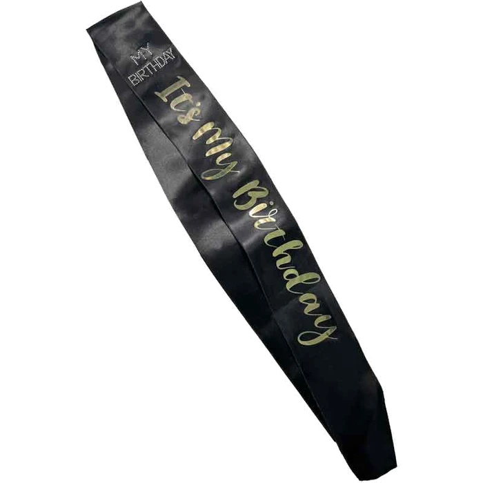 ITS MY BIRTHDAY BLACK SASH