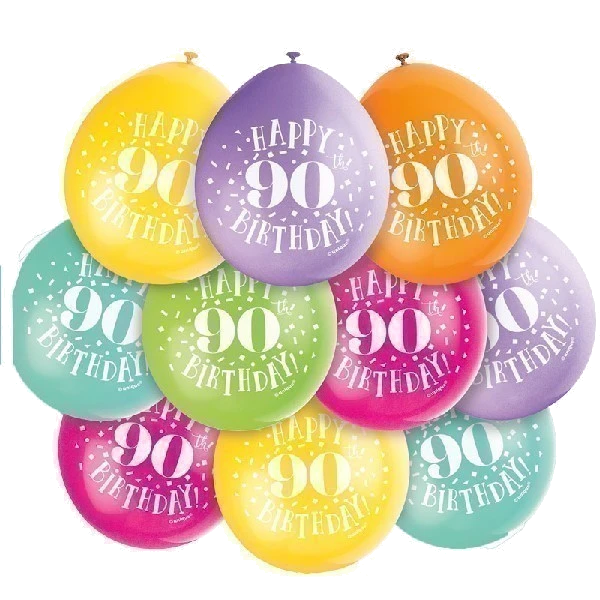 (10) 9In Happy 90Th Birthday Balloons