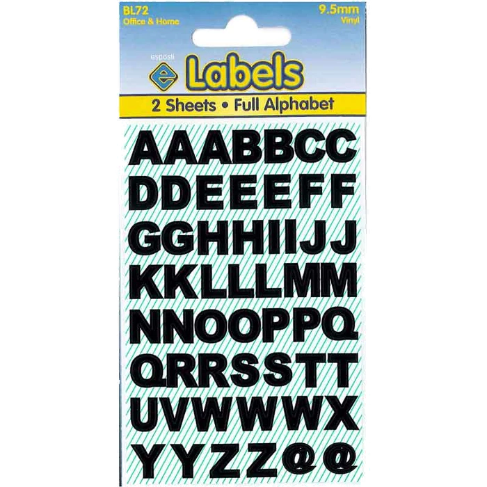 9.5Mm Black Small Letters 10S