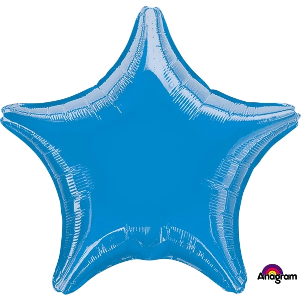 19In Metallic Blue Star Foil