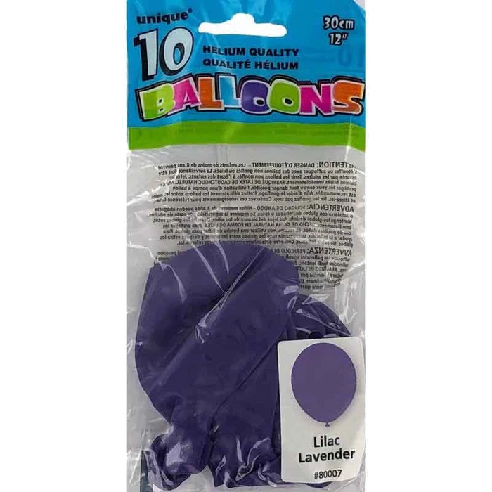 (10) 12In Lilac Lavendar Balloons