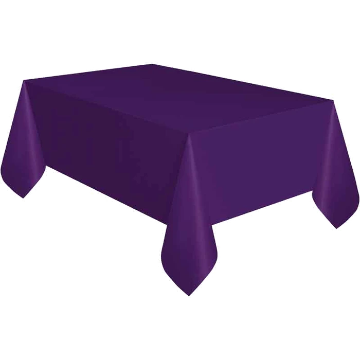 Deep Purple Plastic Table Cover (Standard Packaging)