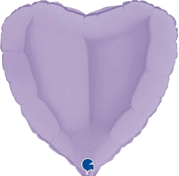 18In Heart Matte Lilac Foil Balloon