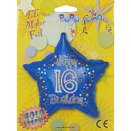 22In 16Th Blue Foil Balloon