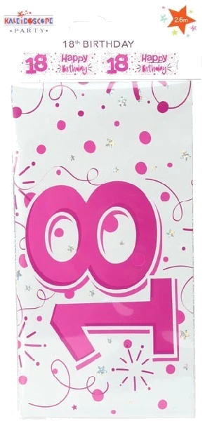 9FT FEMALE 18TH BIRTHDAY BANNER