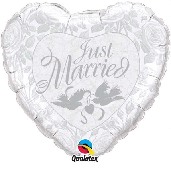 J/M WHITE/SILVER 18IN FOIL BALLOON