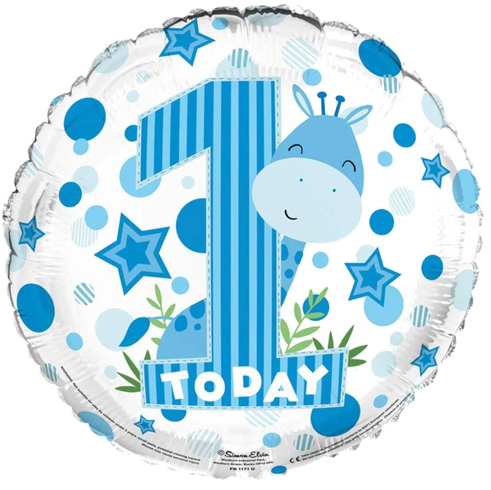 18In 1St Bday Boy Foil Balloon