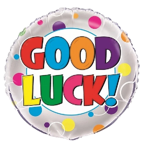 18IN COLOURFUL GOOD LUCK FOIL BALLOON