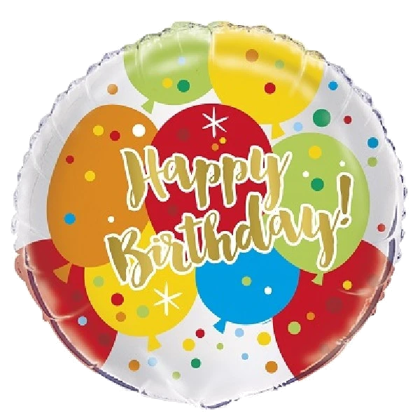 18IN GLITZY GOLD B/DAY FOIL BALLOON