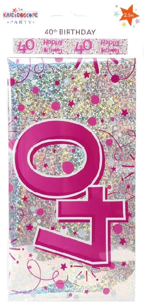 9FT FEMALE 40TH BIRTHDAY BANNER