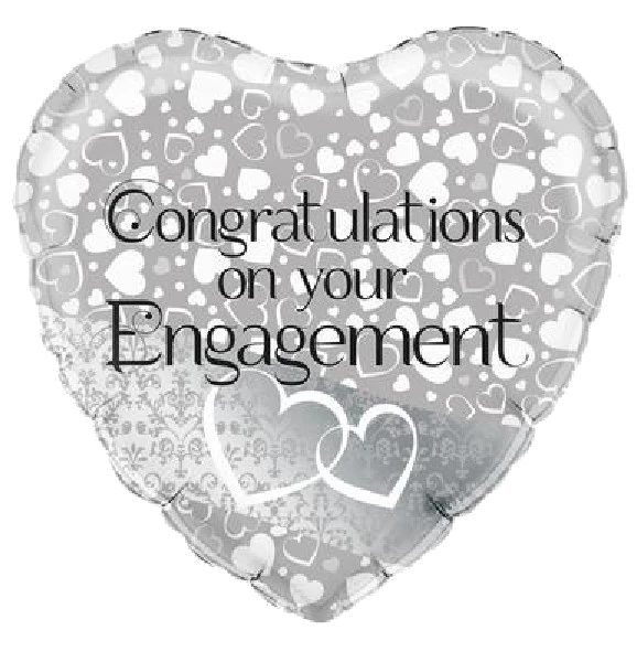 18IN ENTWINED HEARTS ENGAGEMENT FOIL