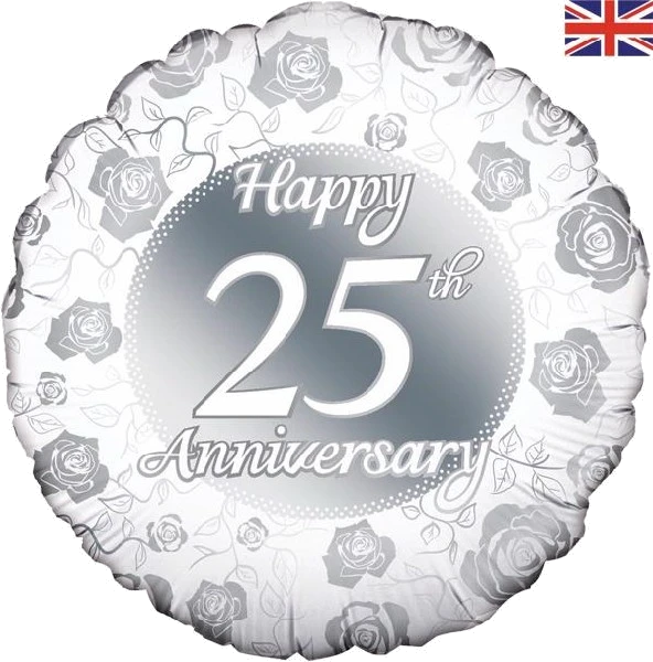 25TH ANNIVERSARY 18IN FOIL BALLOON