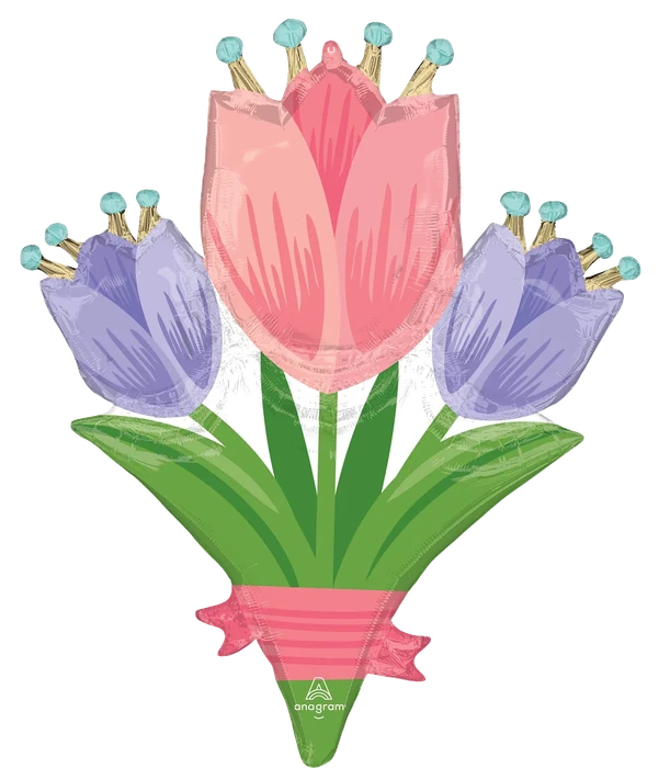 Spring Cheer Tulips Shaped Foi