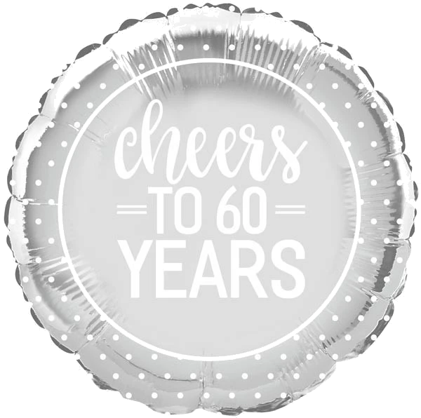 18IN CHEERS TO 60 YEARS FOIL BALLOON
