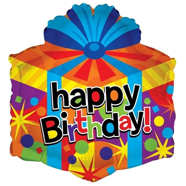 18IN BIRTHDAY GIFT BOX SHAPE FOIL
