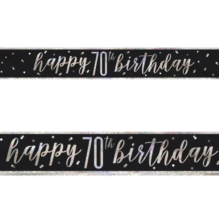 9Ft Glitz Black 70 Banner