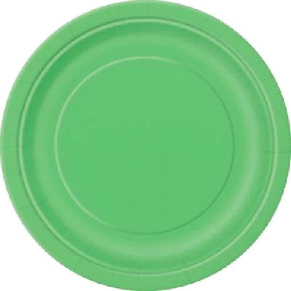16PK 9IN LIME GREEN PLATES