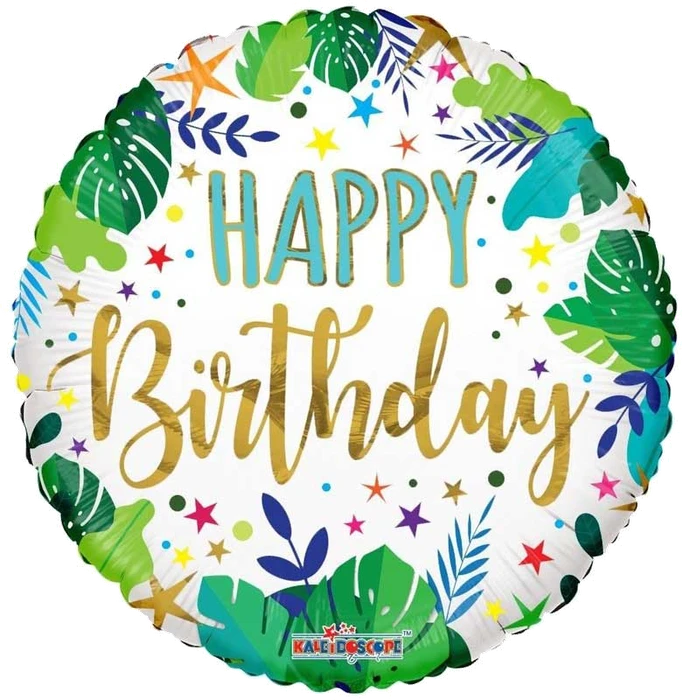 18In Birthday Jungle Eco One Foil Balloon