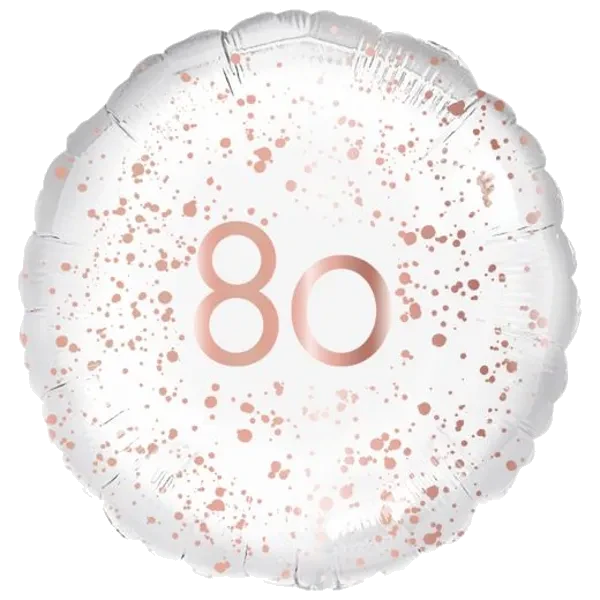 18In Rose Gold 80 Foil Balloon