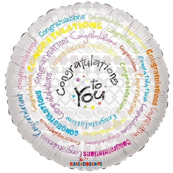 18IN CONGRATULATIONS TO YOU SPIRAL FOIL
