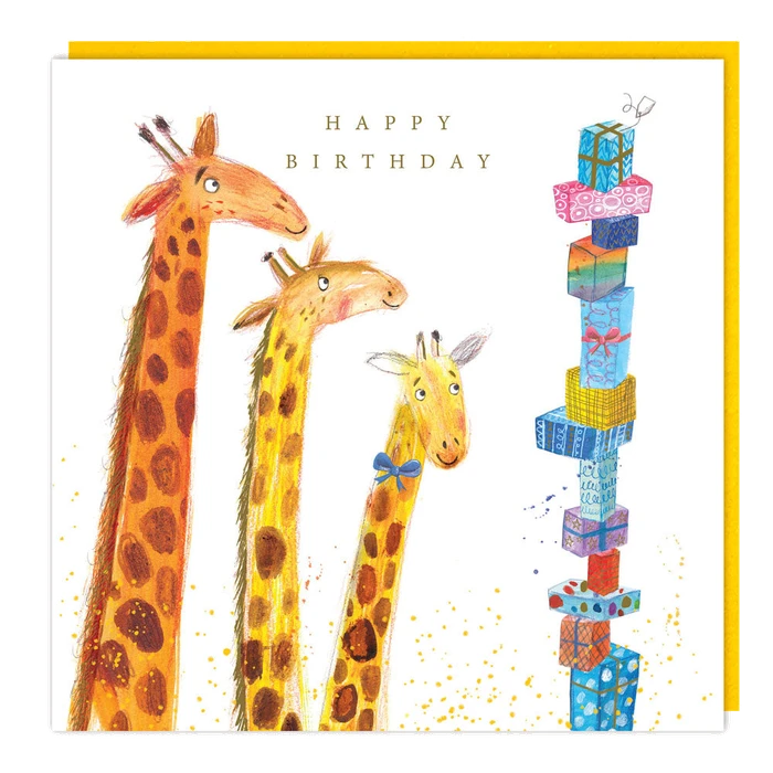 Secret Garden - Blank - Giraffes/Presents - Foil/Emb