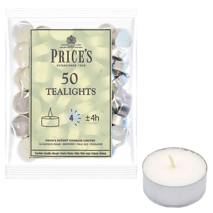 Prices Tealights 4 Hrs 50Pcs