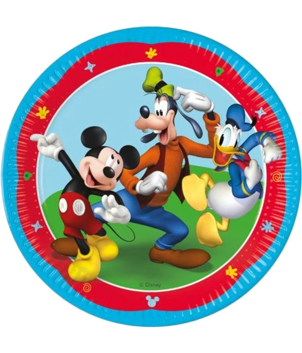 8Pk 23Cm Mickey Rock The House Plates