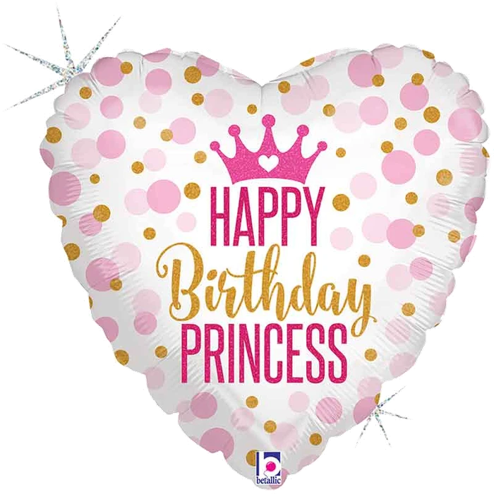 18In Glitter Birthday Princess Foil