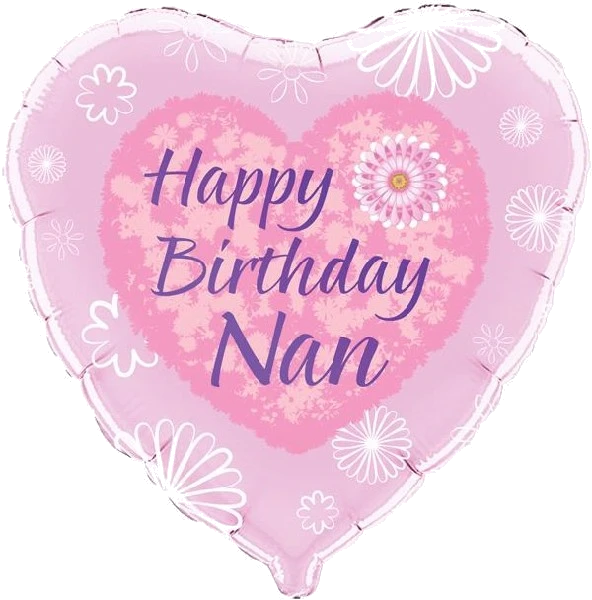 18In Happy Bday Nan Foil Balloon