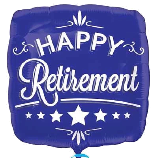 HAPPY RETIREMENT BLUE 18IN FOIL