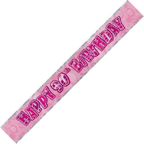 3.6M PINK GLITZ 90TH BANNER