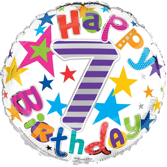 18In Age 7 Unisex Foil Balloon