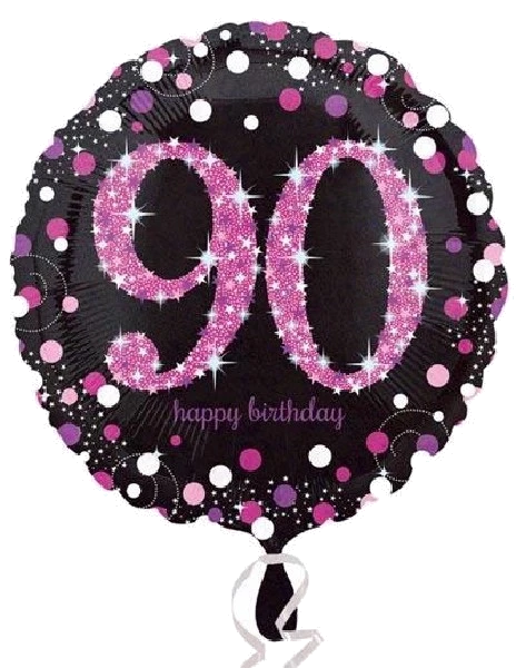 90TH PINK SPARKLES 18IN FOIL