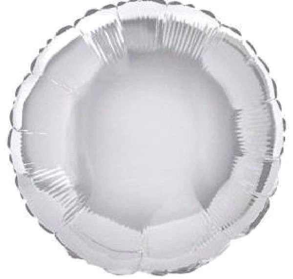 Silver Round 18In Foil Balloon