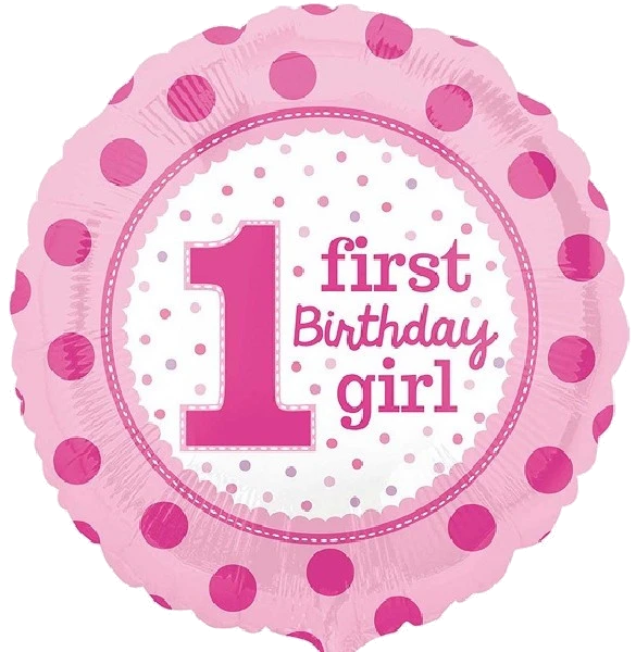 18IN 1ST BIRTHDAY GIRL FOIL BALLOON