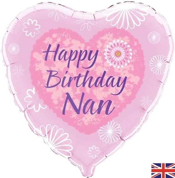18In Happy Bday Nan Foil Balloon