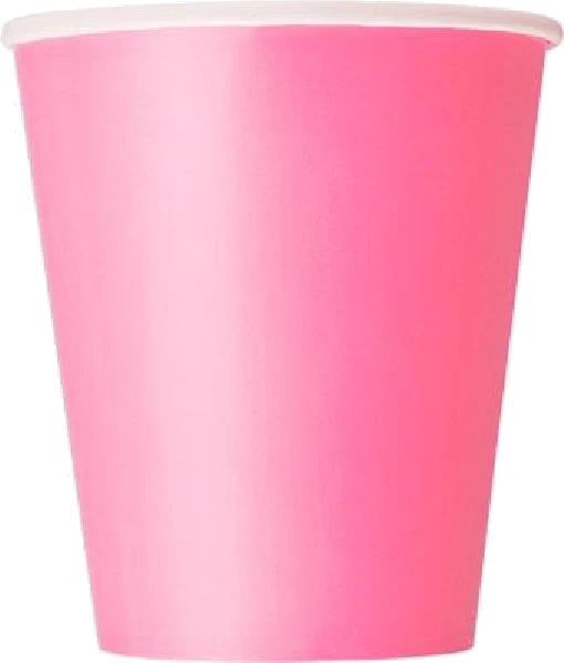 14PK 9OZ HOT PINK CUPS