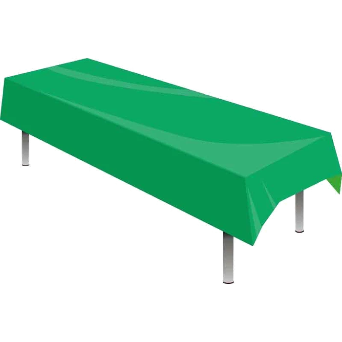 EMERALD GREEN PLASTIC TABLECO