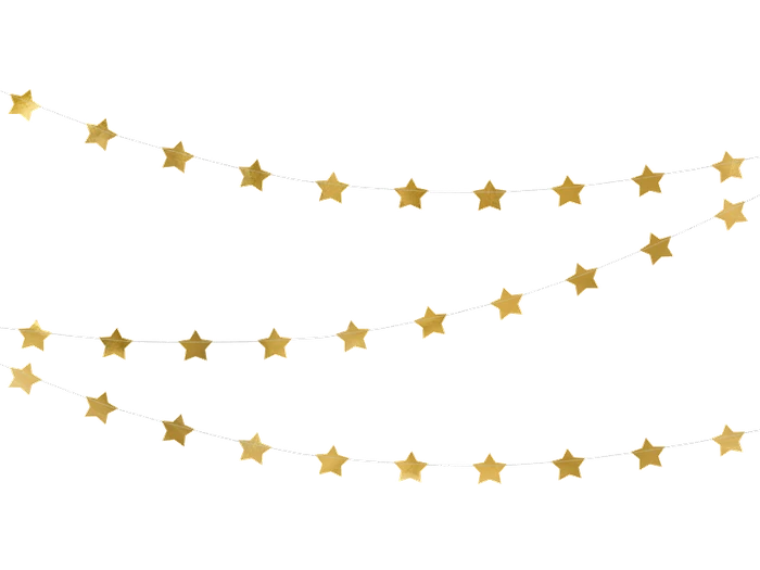 3.6M Gold Stars Garland