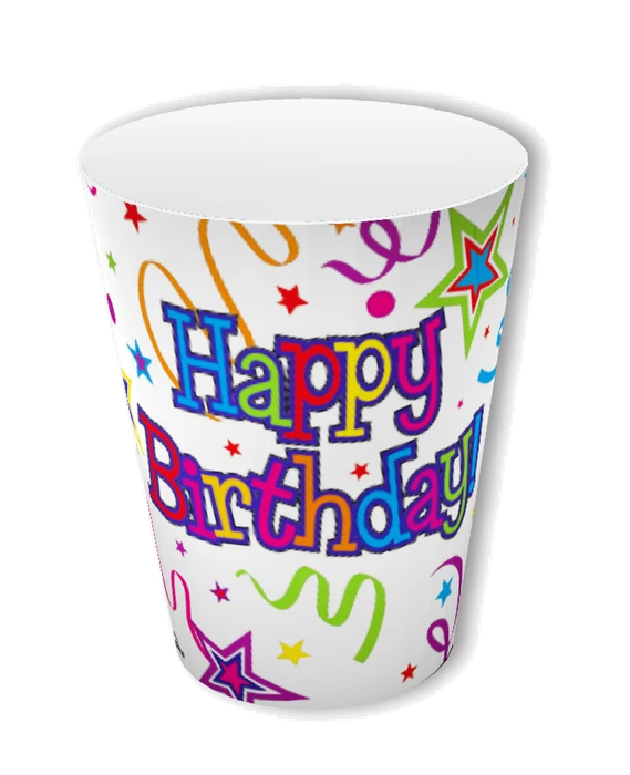 (8) 266Ml Ribbons And Stars Cups