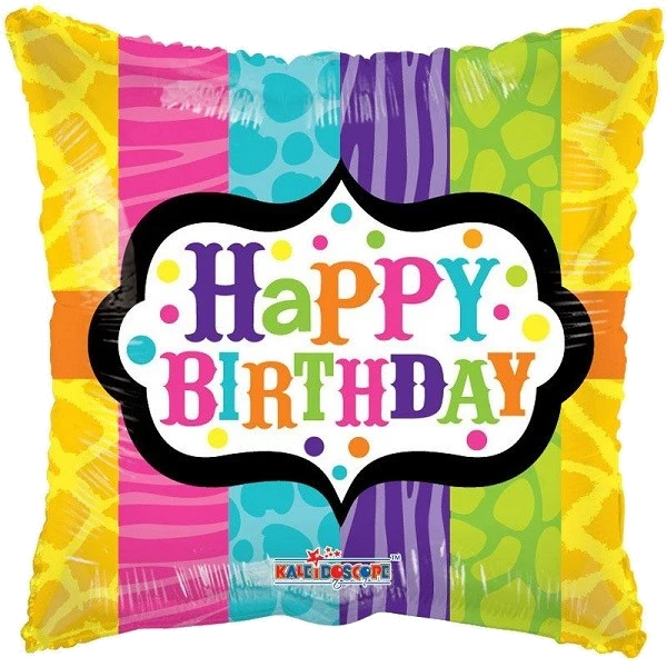 18IN BIRTHDAY ANIMAL PRINT FOIL BALLOON