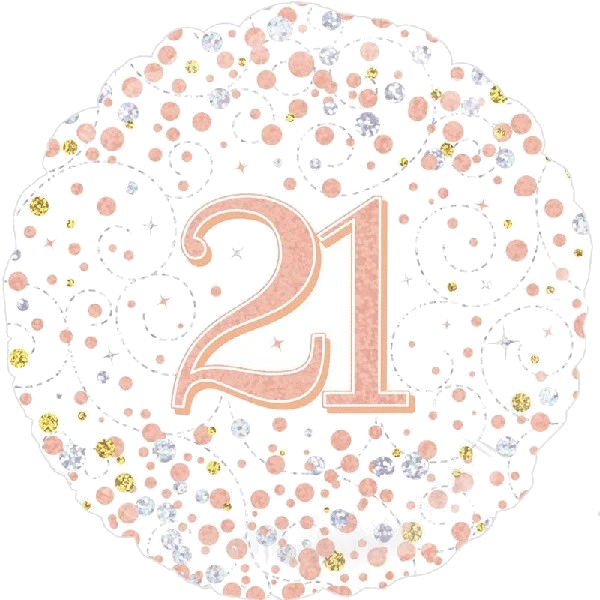 18IN SPARKLING FIZZ 21ST B/DAY FOIL