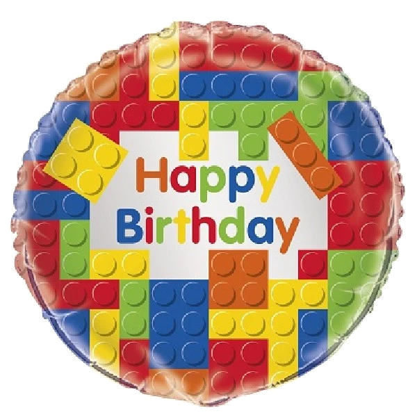 18IN BUILDING BLOCKS B/DAY FOIL BALLOON