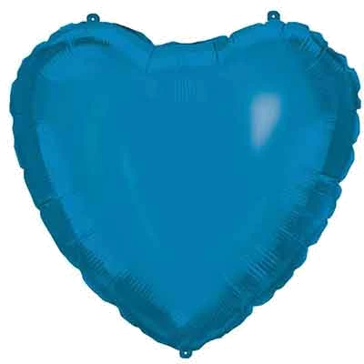 18In Blue Heart Shaped Foil Balloon