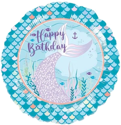 18In Mermaid Tales Foil Balloon